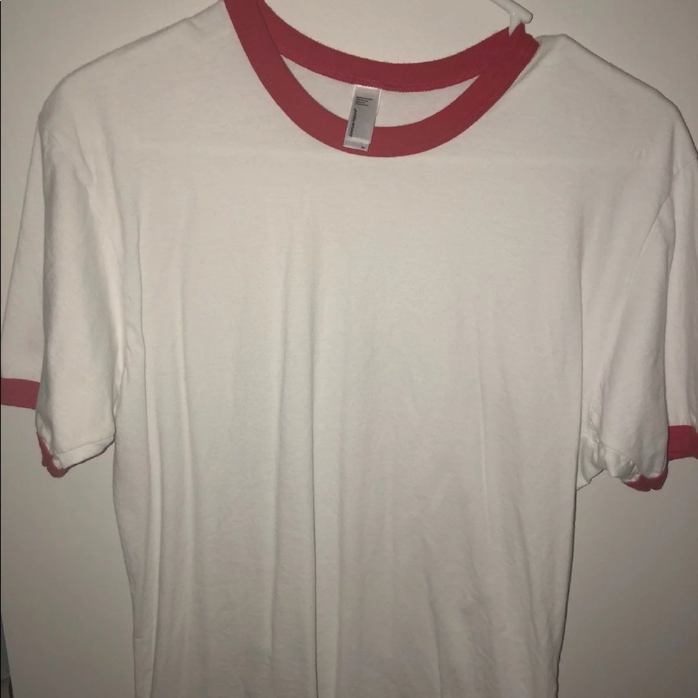 American apparel red and white T-shirt